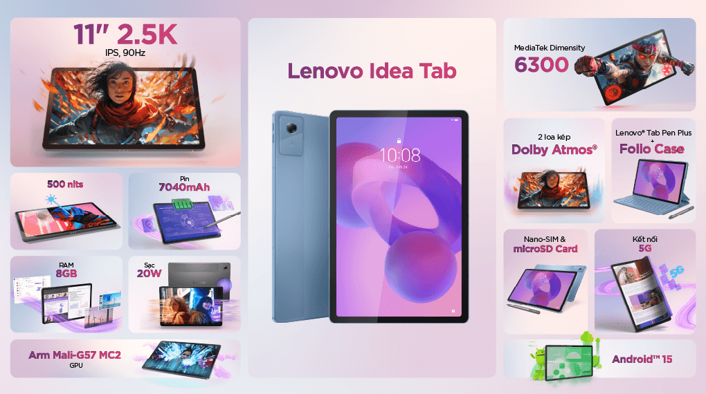 Máy tính bảng Lenovo Idea Tab 5G 8GB/128GB
