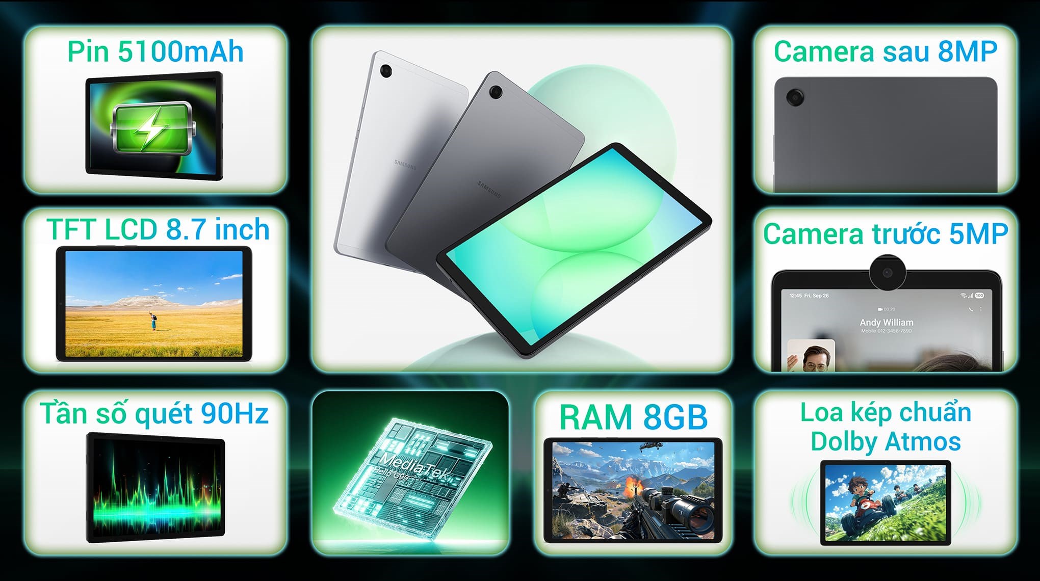 Máy tính bảng Samsung Galaxy Tab A11 WiFi 8GB/128GB