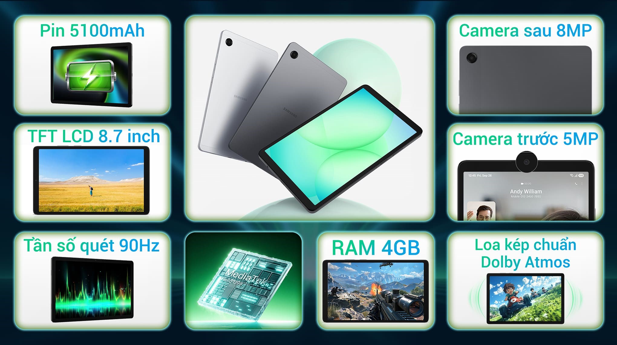 Máy tính bảng Samsung Galaxy Tab A11 4G 4GB/64GB