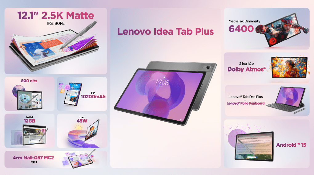 Máy tính bảng Lenovo Idea Tab Plus Matte Edition WiFi 8GB/256GB