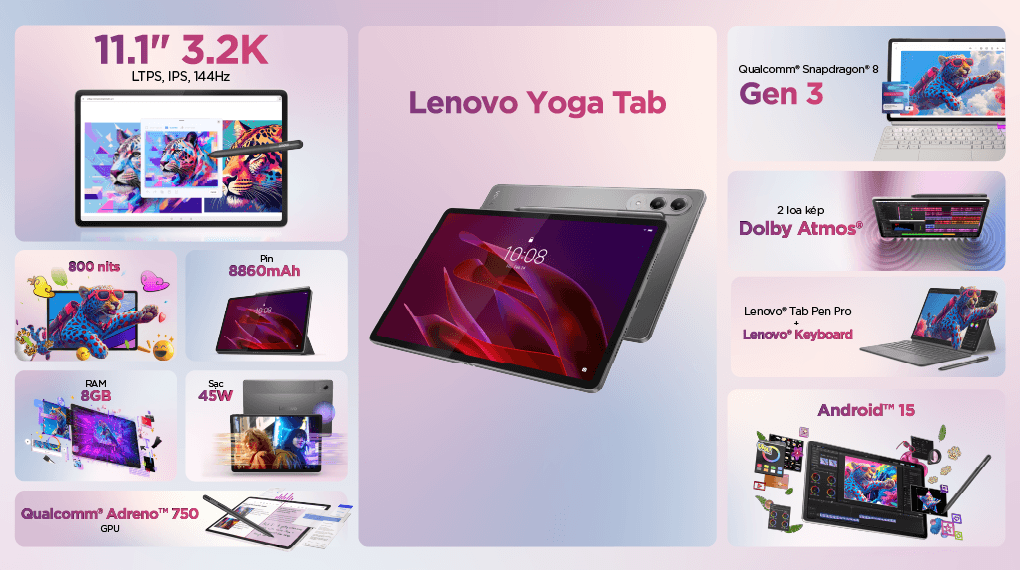 Máy tính bảng Lenovo Yoga Tab WiFi 8GB/256GB