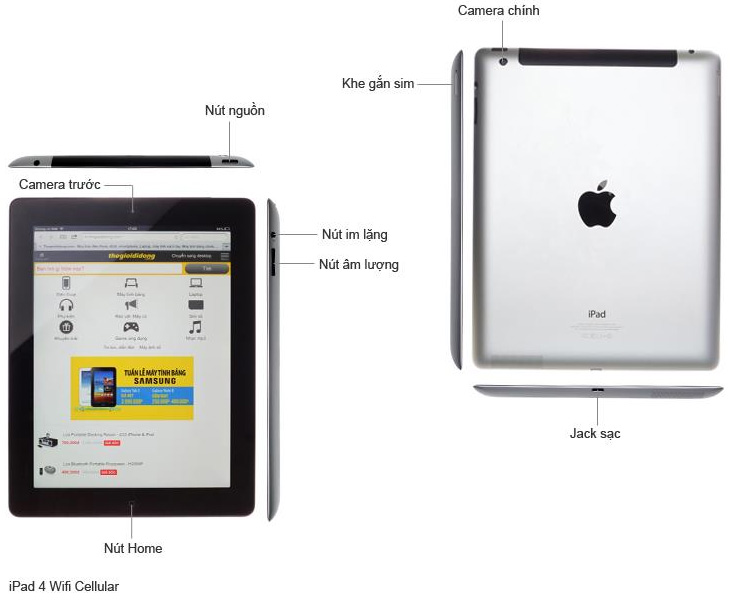 iPad 4 3G 16GB Chính hãng | Thegioididong.com