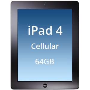 Máy tính bảng iPad 4 Retina Wi-Fi + Cellular 64GB