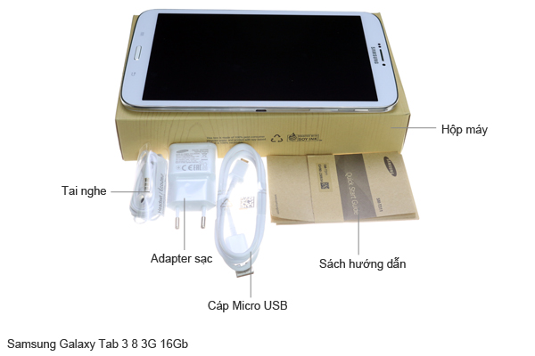 Bộ sản phẩm gồm: Adapter, Tai nghe, Sách hướng dẫn, Cáp Micro USB, Hộp máy
