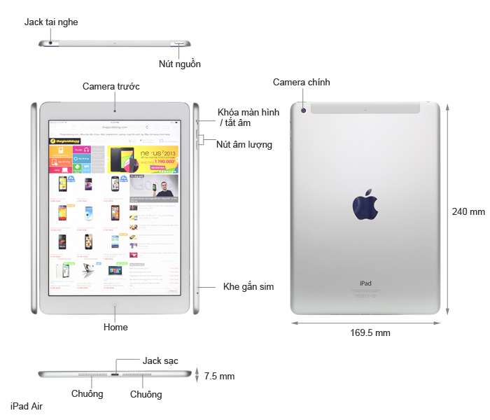 iPad Air 3G 32GB chính hãng | Thegioididong.com