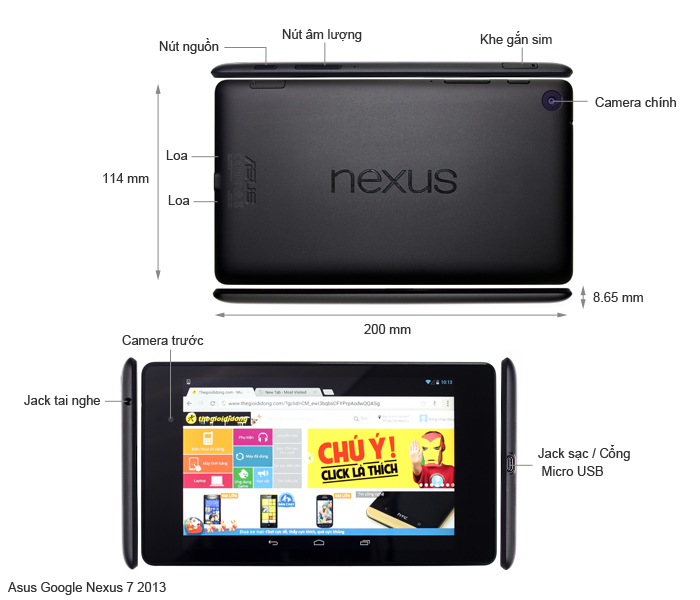 Asus Google Nexus 7 2013 3G 32GB(ME571KL)