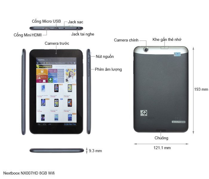Nextbook NX007HD 8GB Wifi