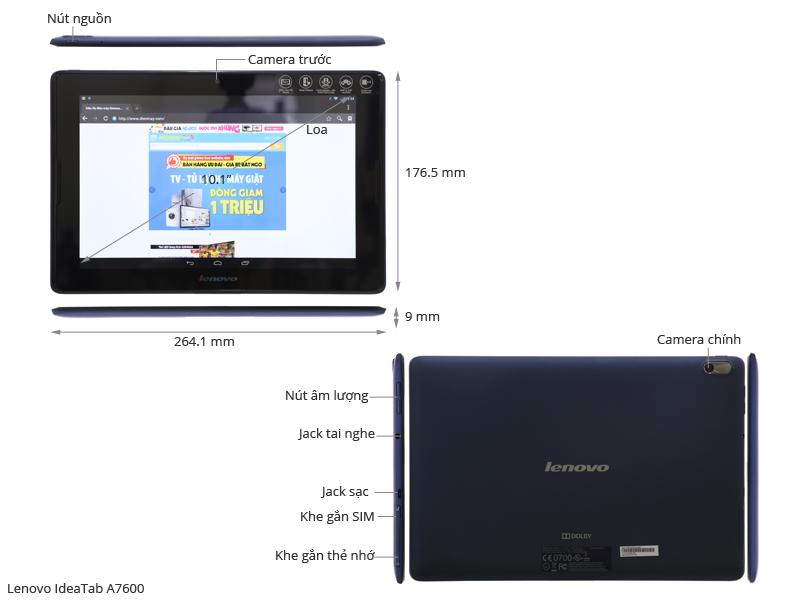 Lenovo IdeaTab A10-70HD (A7600)