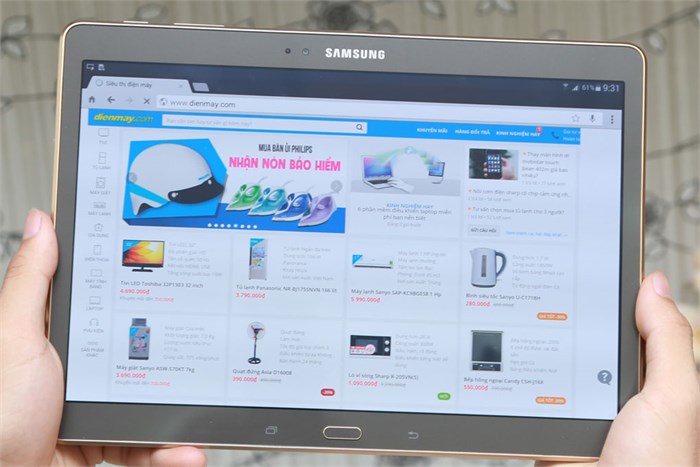 Máy tính bảng Samsung Galaxy Tab S 10.5 (SM-T805) Màu Vàng đồng