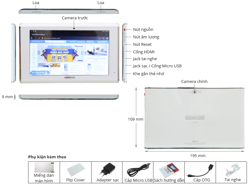Genesis Tablet GT-7304