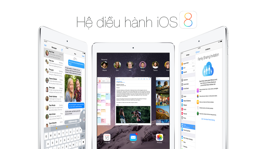 <p>Trang bị hệ điều h&agrave;nh iOS c&oacute; giao diện đẹp hơn, th&ocirc;ng minh hơn.&nbsp;<span id="result_box" lang="vi"><span class="hps">V&agrave;</span>&nbsp;<span class="hps">iOS</span>&nbsp;<span class="hps">được thiết kế để</span>&nbsp;<span class="hps">tận dụng lợi thế</span>&nbsp;<span class="hps">đầy đủ</span>&nbsp;sức mạnh của phần cứng như&nbsp;<span class="hps">chip</span>&nbsp;<span class="hps">A8X, kết nối wifi v&agrave; m&agrave;n h&igrave;nh retina.</span></span></p>