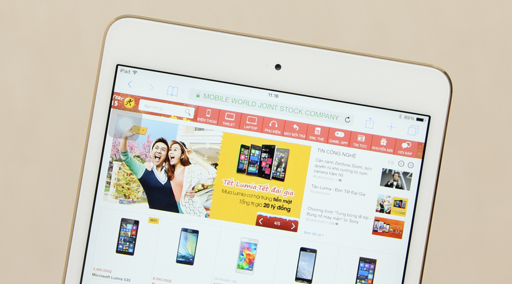 Máy tính bảng iPad Mini 3 Retina Wifi 16GB