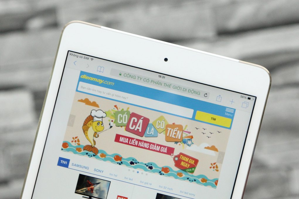 Máy tính bảng iPad Mini 3 Retina Cellular 64GB Màu Vàng đồng