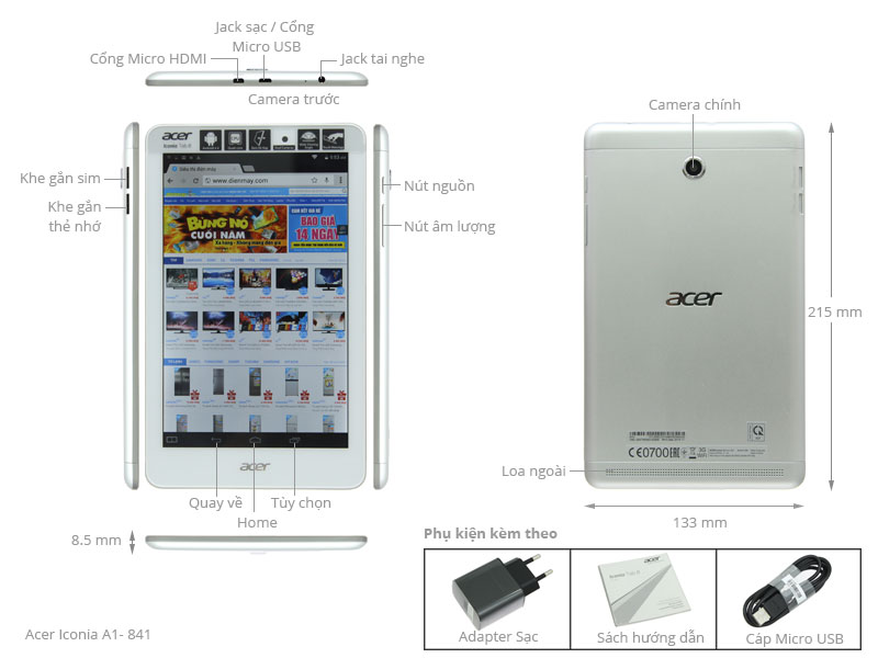 Acer Iconia A1- 841
