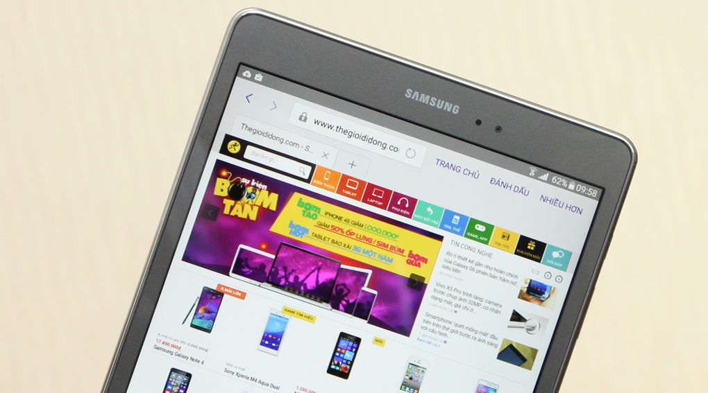 Máy tính bảng Samsung Galaxy Tab A 9.7 (SM-P555) Màu Xám