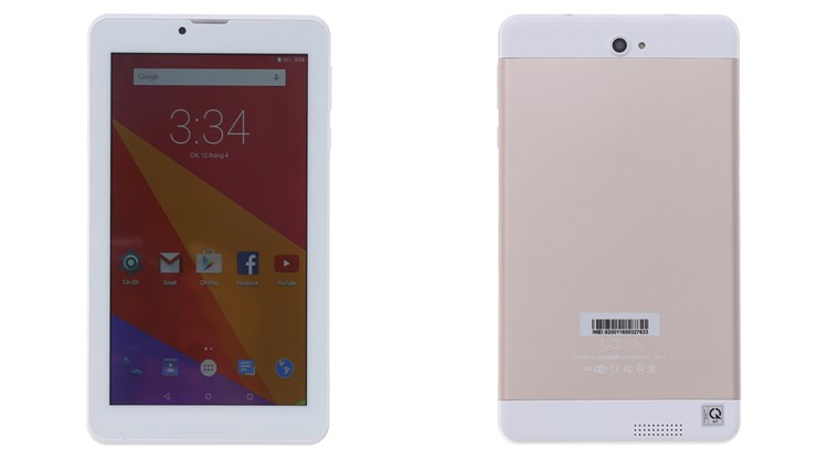 Máy tính bảng Mobell Tab 7s Màu Trắng - vàng đồng