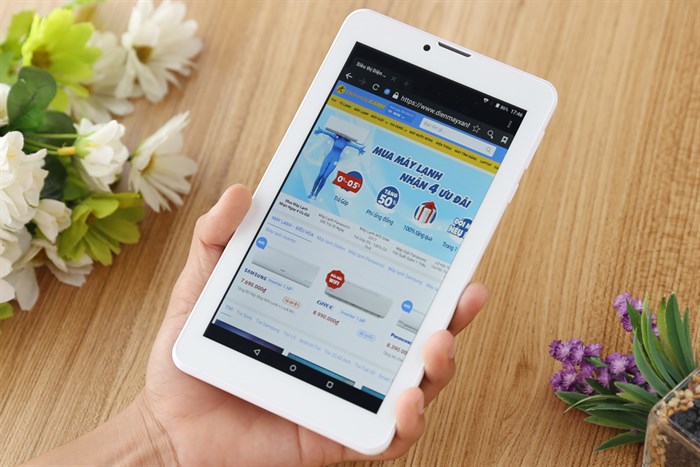 Máy tính bảng Mobell Tab 7s Màu Trắng - vàng đồng