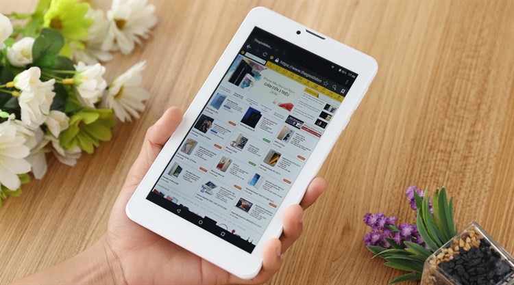 Máy tính bảng Mobell Tab 7s Màu Trắng - vàng đồng