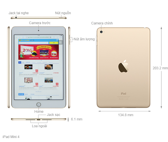 iPad Mini 4 Wifi 16GB