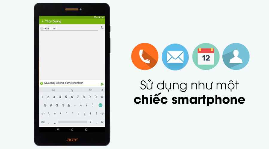 Máy tính bảng Acer Iconia Talk S A1-734