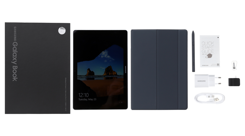 Bộ sản phẩm gồm: Adapter, Sách hướng dẫn, Bàn phím, Bút cảm ứng, Hộp máy