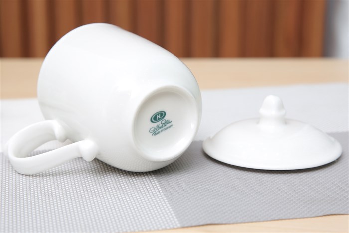 Ly sứ có nắp Minh Châu MC-CN06 300ml Màu Trắng