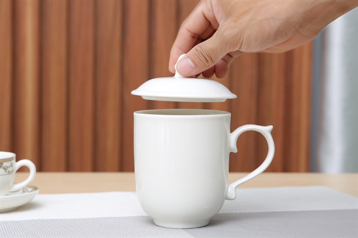 Ly sứ có nắp Minh Châu MC-CN06 300ml Màu Trắng