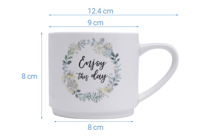 Ly sứ BHX HM M190G 360ml Màu Xanh lá