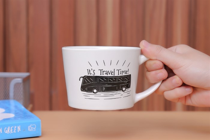 Ly sứ BHX HC HY19115-1 360ml Màu Trắng - Đen