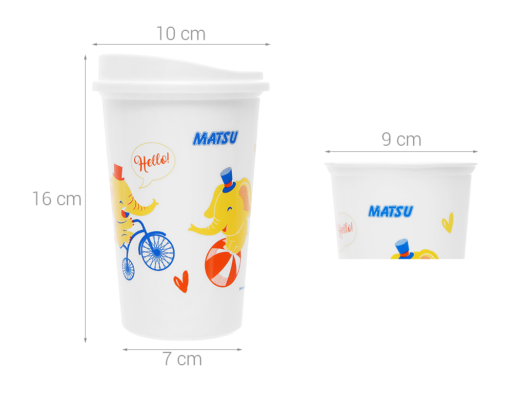 Ly nhựa có nắp Matsu 500ml (giao mẫu ngẫu nhiên) 9