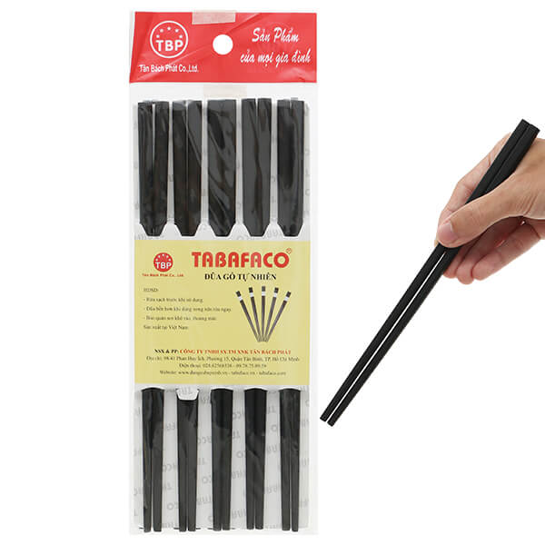 10 đôi đũa gỗ Tân Bách Phát 24cm