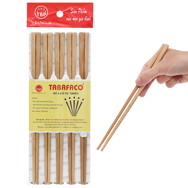 10 đôi đũa gỗ Tân Bách Phát 24cm