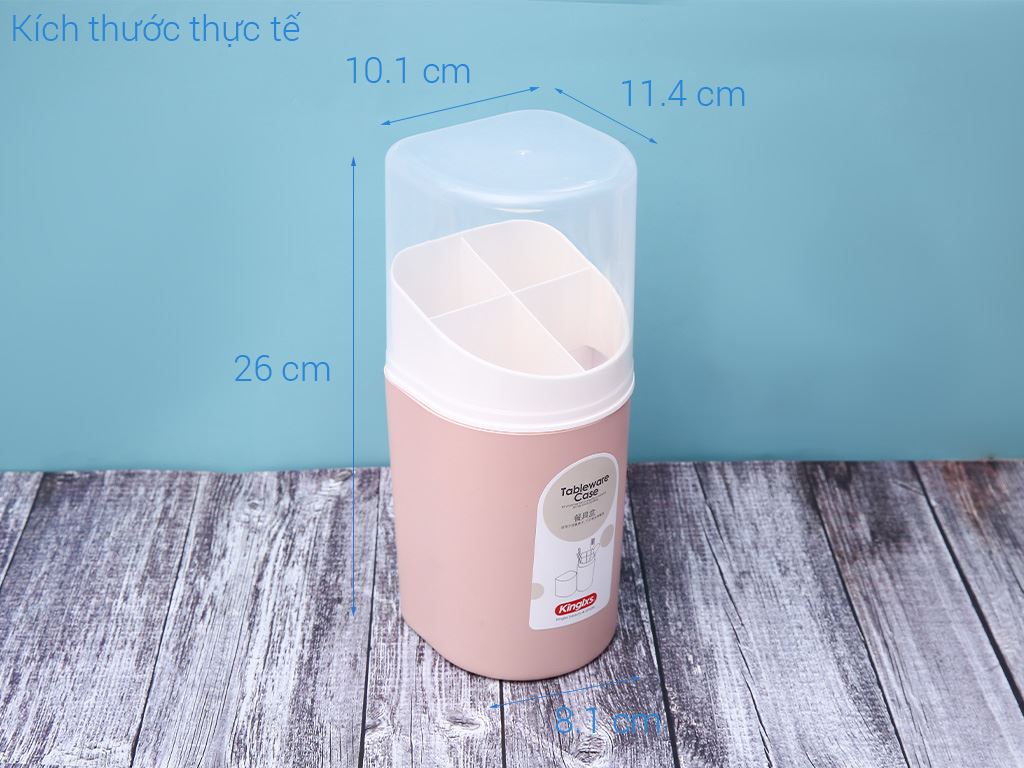 Ống đũa có nắp 4 ngăn nhựa Tuyết Mai 3505 26.5cm (giao màu ngẫu nhiên) 5