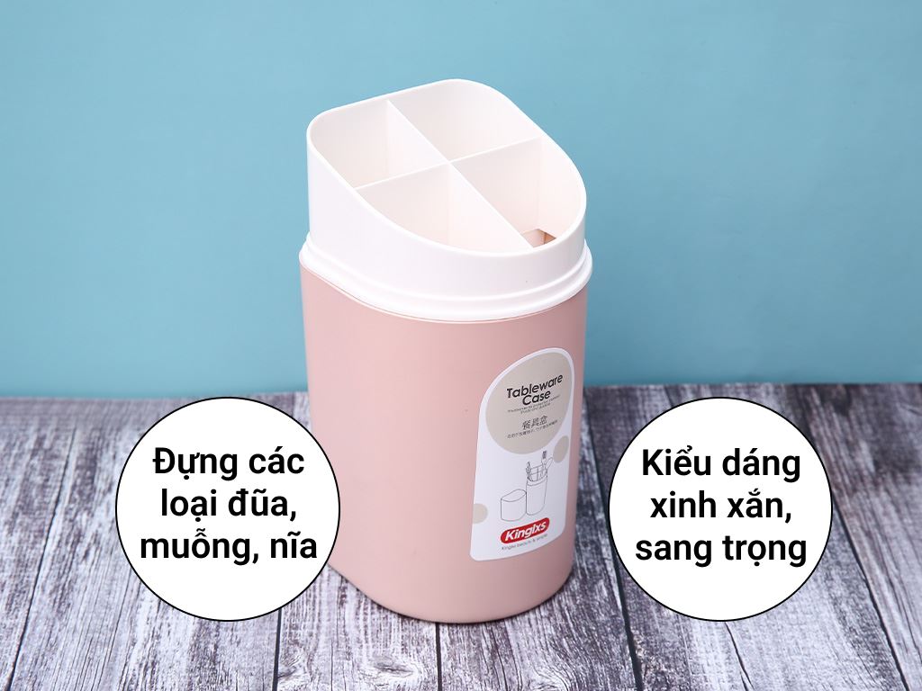 Ống đũa có nắp 4 ngăn nhựa Tuyết Mai 3505 26.5cm (giao màu ngẫu nhiên) 2