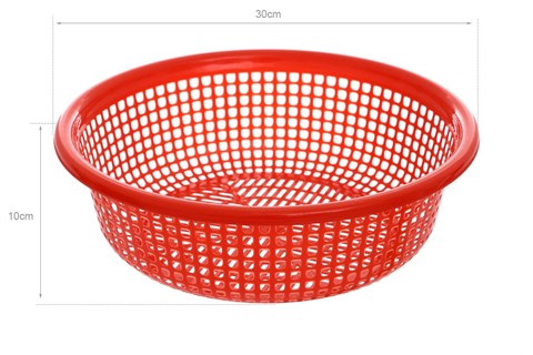Rổ gạo nhựa tròn 30cm Duy Tân 3T0 (lỗ lớn)
