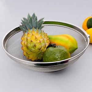 Rổ inox tròn đai to Staami 35cm ST-448
