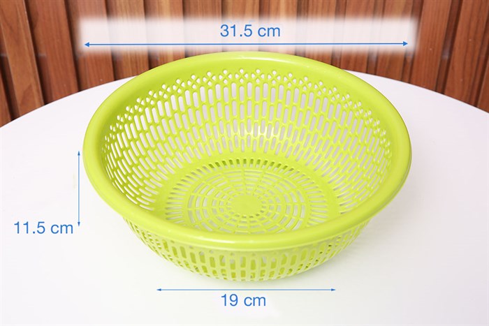 Rổ nhựa 31.5 cm Duy Tân RB3T2 Màu Xanh lá