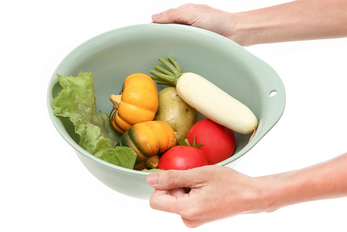 Bộ thau rổ nhựa 30cm Yoko Inochi TRBO0030 Màu Xanh lá