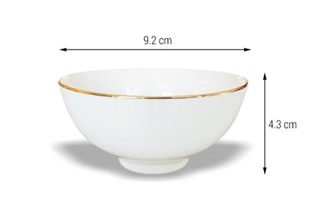 Chén chấm sứ Minh Châu chỉ vàng C03CV
