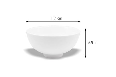 Chén cơm sứ Minh Châu trắng C06