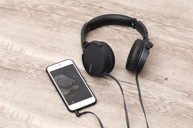 Tai nghe chụp tai Sony Extra Bass MDR-XB550AP Màu Đen