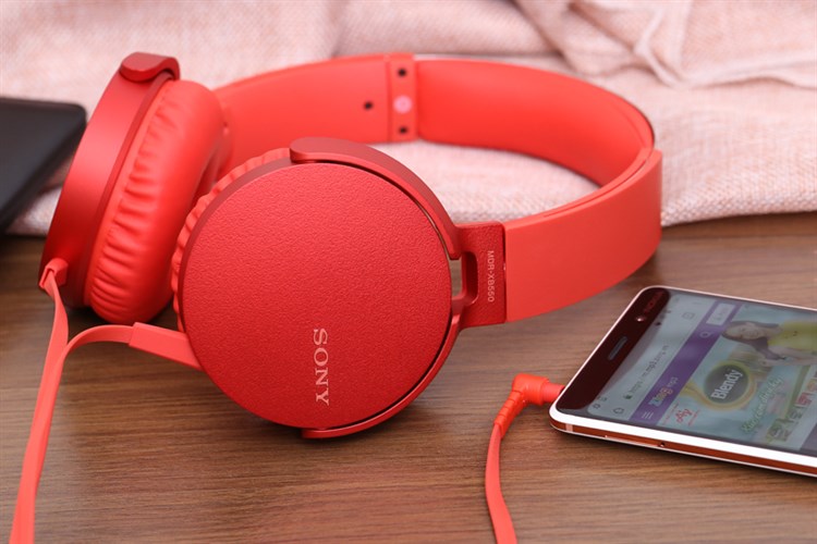 Tai nghe chụp tai Sony Extra Bass MDR-XB550AP Màu Đỏ