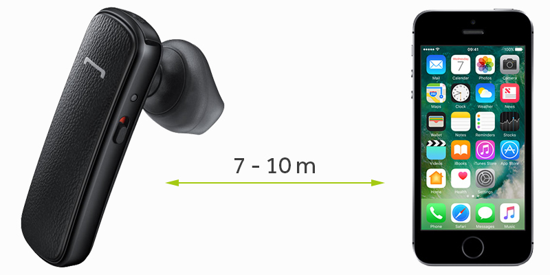 Tai nghe Bluetooth Samsung MG900E - Khoảng cách kết nối điện thoại lên tới 10 m