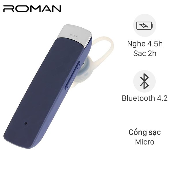 Tai nghe Bluetooth Roman R552N Xanh