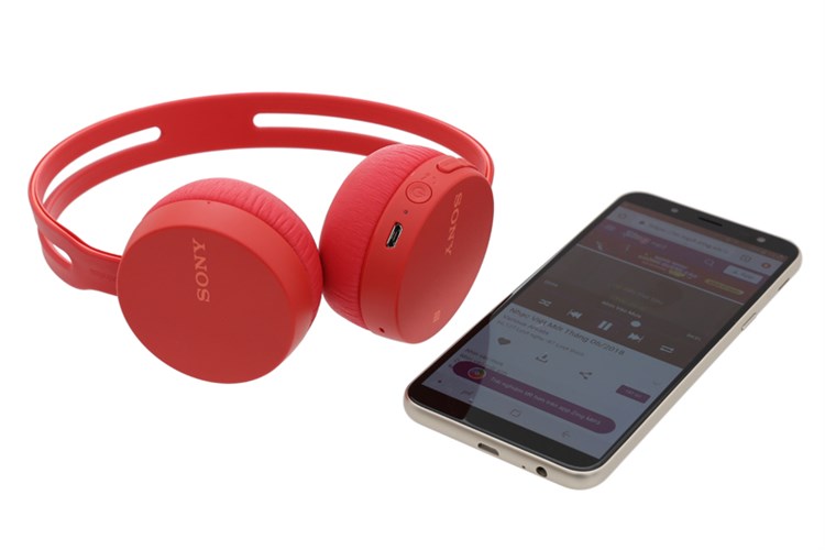 Tai nghe chụp tai Bluetooth Sony WH-CH400 Màu Đỏ