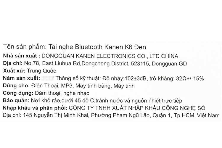 Tai nghe Bluetooth Chụp Tai Kanen K6 Màu Đen