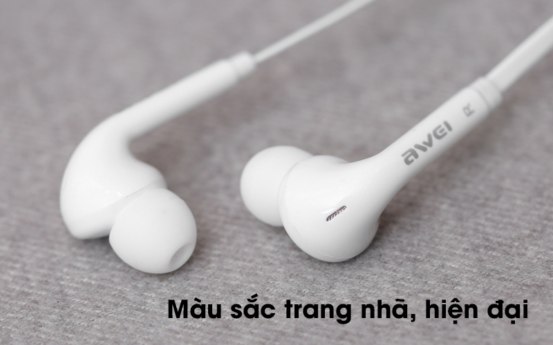 Tai nghe EP Awei Q60Hi trắng có màu sắc thanh lịch Tai nghe EP Awei Q60Hi trắng có màu sắc thanh lịch