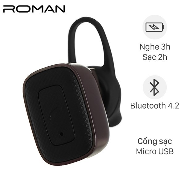 Tai nghe Bluetooth Roman Q5C Đen