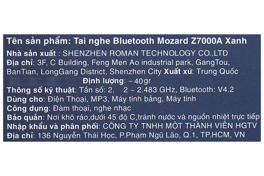 Tai nghe Bluetooth Mozard Z7000A - 37