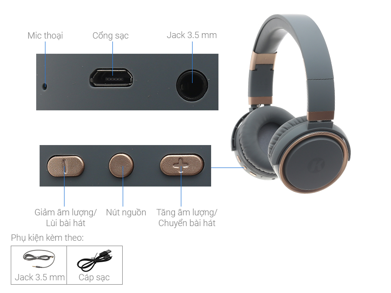 Tai nghe Bluetooth Chụp Tai Kanen K6